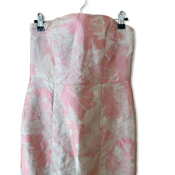 Lovers and Friends Urgonia Gown Pink Tonal brocade strapless mermaid Revolve S - Picture 5 of 13